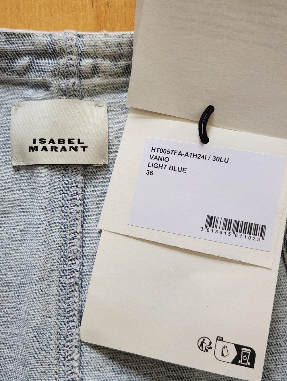 Isabel Marant Vanio Denim Corset Top - FR 36